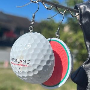 KIRKLAND GOLF BALL EARRINGS